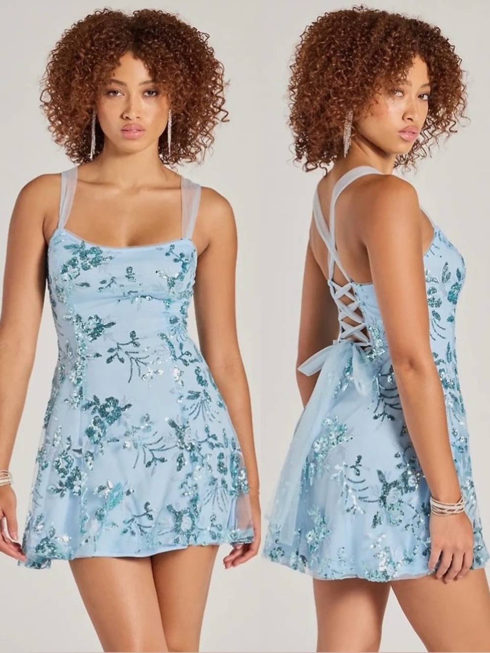 NEW! Windsor Tulle Sequin Mini Dress